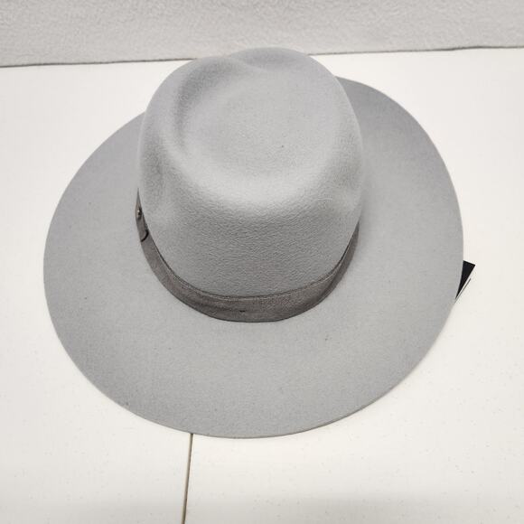 Rag & Bone 100% Wool Zoe Fedora Hat Light Grey Women\'s Size Large NWT main image 5